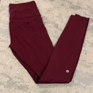 Lululemon Athletica Burgundy Leggings